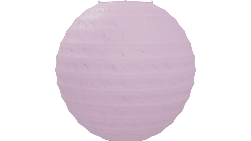 Stylish Pink Paper Lantern Model - Professional 3D Model Render 5