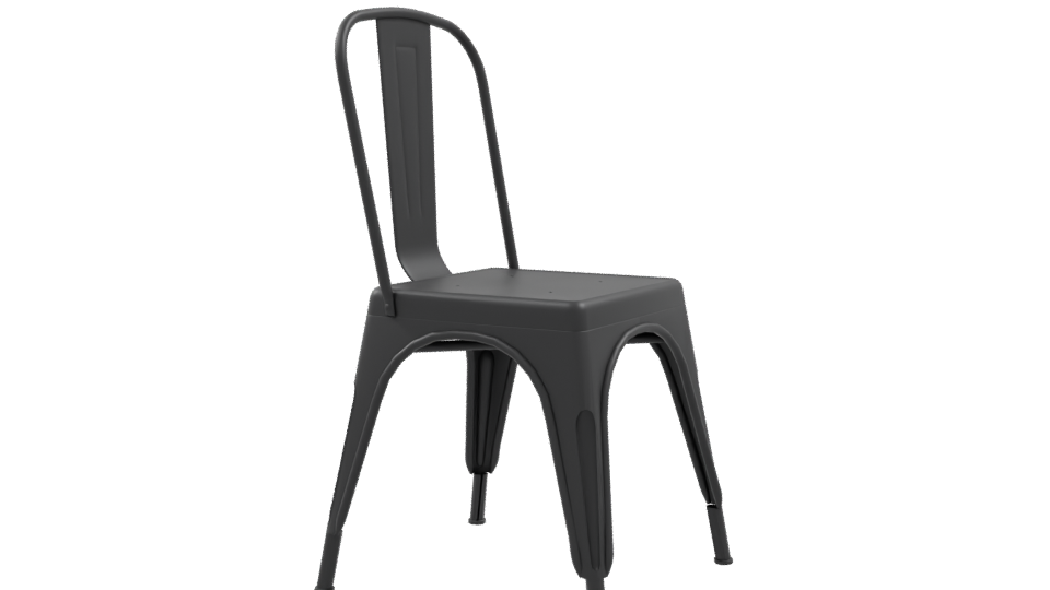 Industrial Metal Dining Chair 3D - Professional 3D Model Render 9