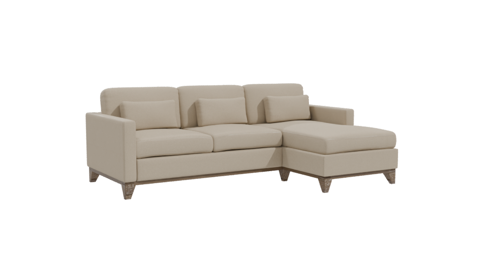 Cozy Modern Sectional Sofa 3D Model - Professional 3D Model Render 10