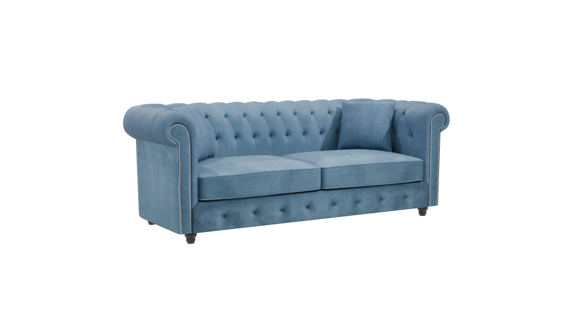 Elegant Blue Sofa 3D Model - Professional 3D Model Render 10