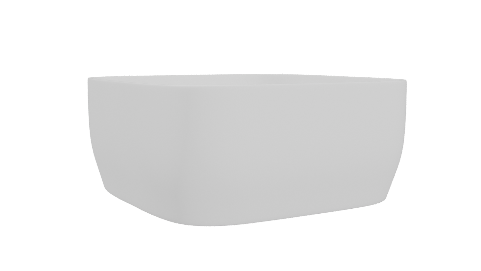 Elegant Square Bowl 3D Model - Professional 3D Model Render 4