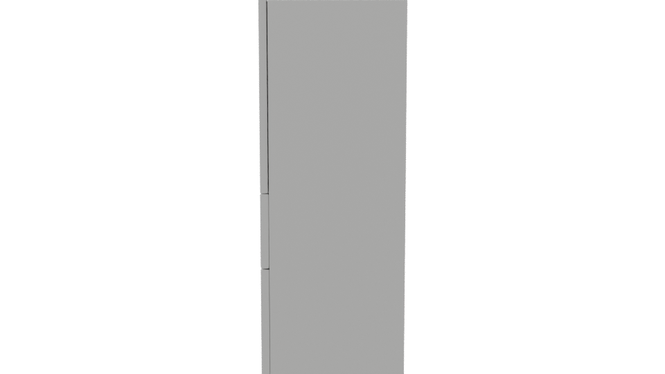 Sleek Stainless Steel Refrigerator 3D - Professional 3D Model Render 2