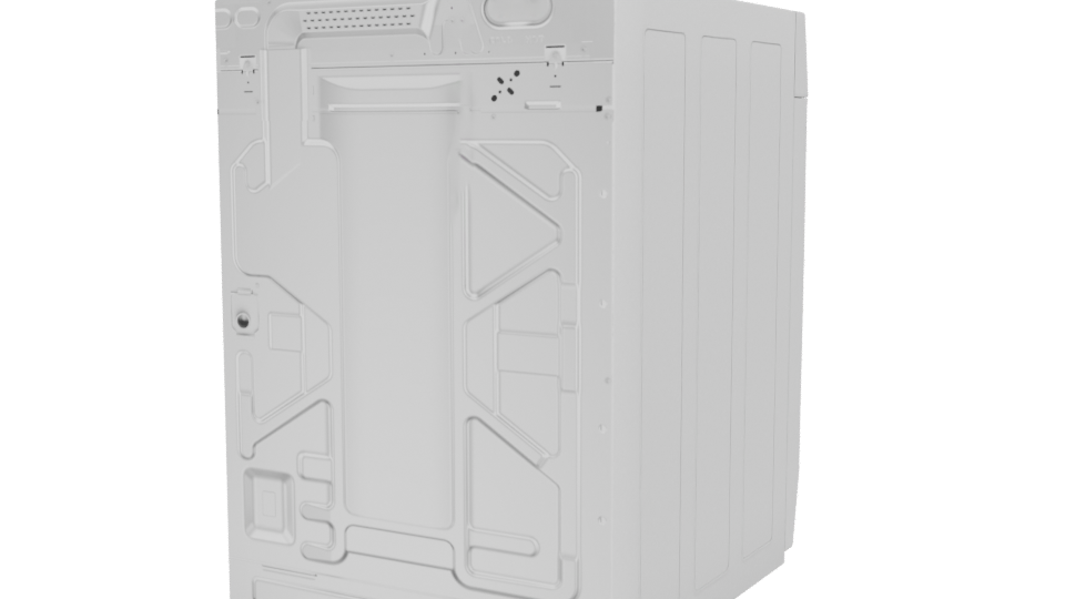 Stylish Front Load Washer 3D - Professional 3D Model Render 6