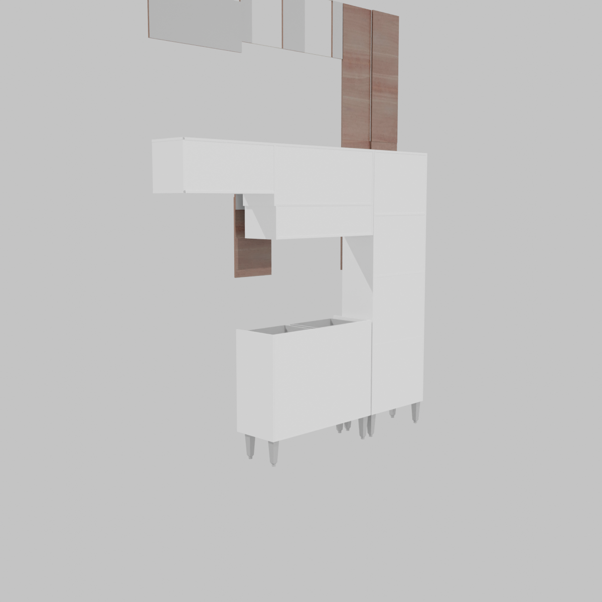 Stylish Modern Kitchen Cabinet 3D - Professional 3D Model Render 13