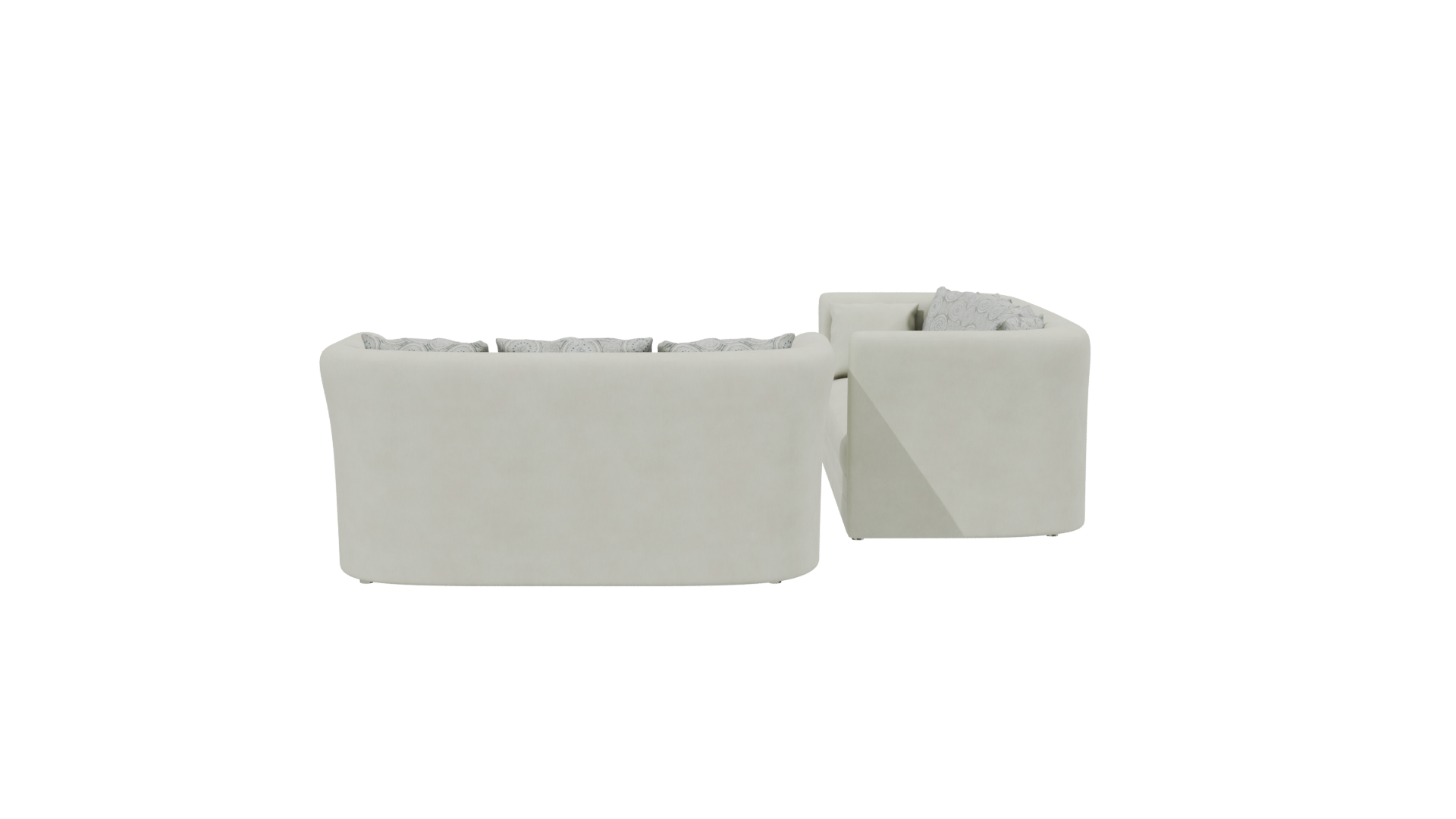 Stylish Sectional Sofa 3D Model - Professional 3D Model Render 2