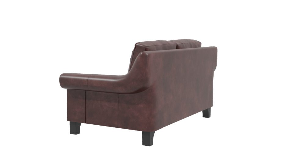 Brown Leather Sofa 3D Model - Professional 3D Model Render 3