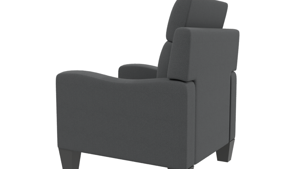 Stylish Modern Fabric Armchair 3D Model - Professional 3D Model Render 3