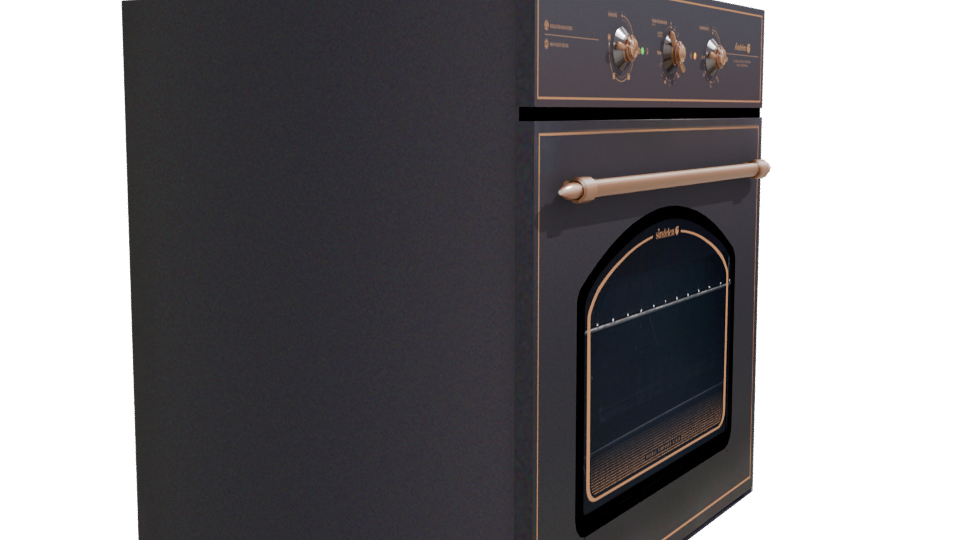 Vintage Style Kitchen Oven 3D - Professional 3D Model Render 9