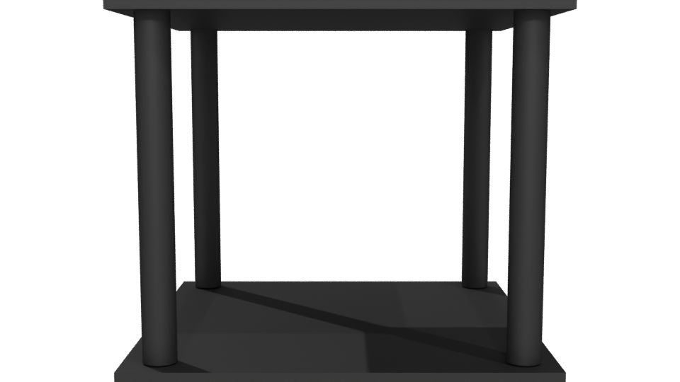 Compact Modern Shelf Unit 3D - Professional 3D Model Render 5