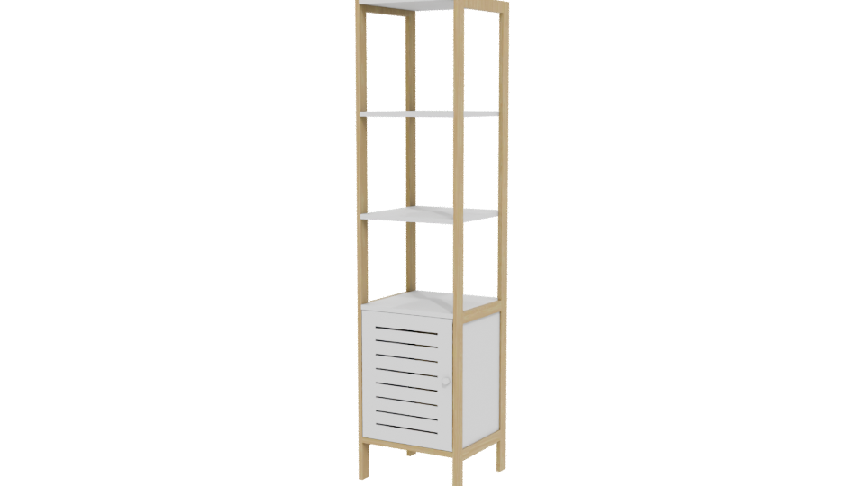 Stylish Modern Storage Shelf 3D - Professional 3D Model Render 12