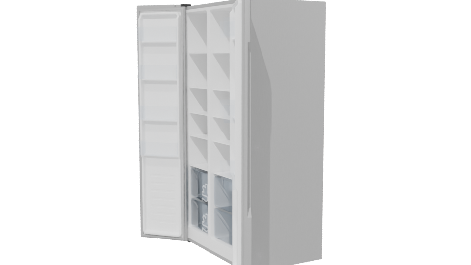 Double Door Refrigerator 3D Model - Professional 3D Model Render 13