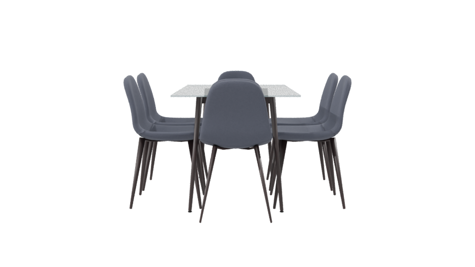 Modern Dining Set 3D Model - Professional 3D Model Render 8