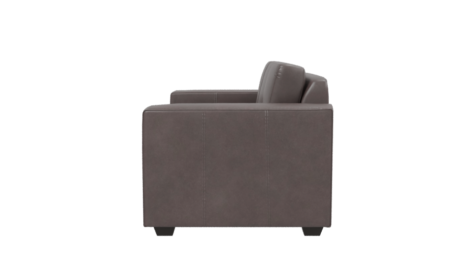 Brown Two-Seat Sofa 3D Model - Professional 3D Model Render 2