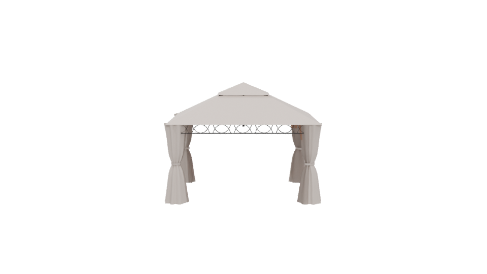 Stylish Outdoor Gazebo Model 3D - Professional 3D Model Render 5