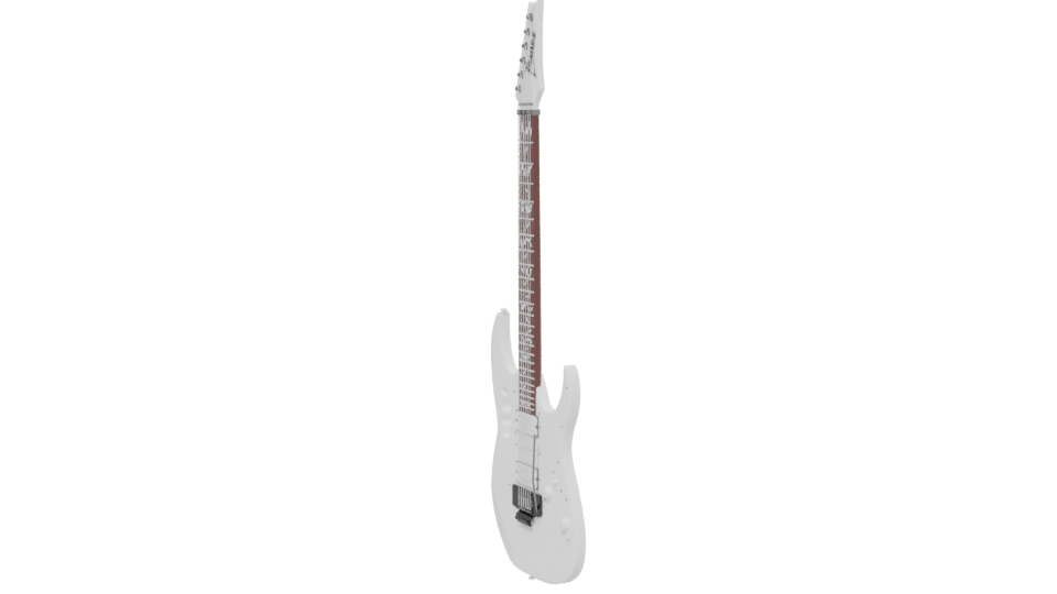 Stylized Electric Guitar 3D Model - Professional 3D Model Render 13