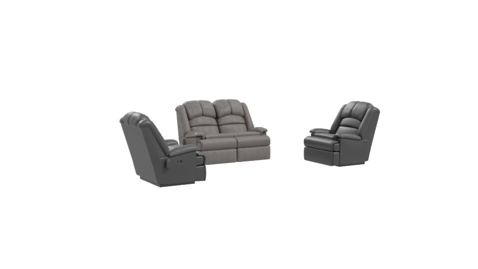 Comfortable Reclining Sofa Set 3D Model - Professional 3D Model Render 10