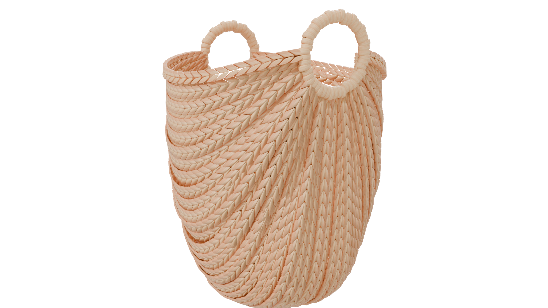 Elegant Woven Storage Basket 3D - Professional 3D Model Render 7