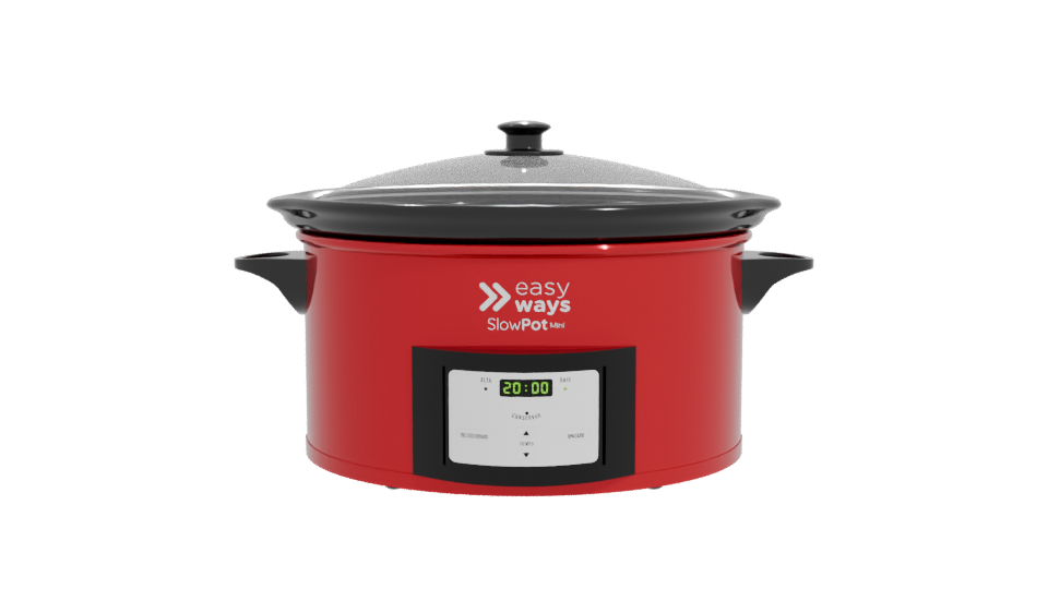 Sleek Red Electric Slow Cooker 3D Model - Professional 3D Model Render 11