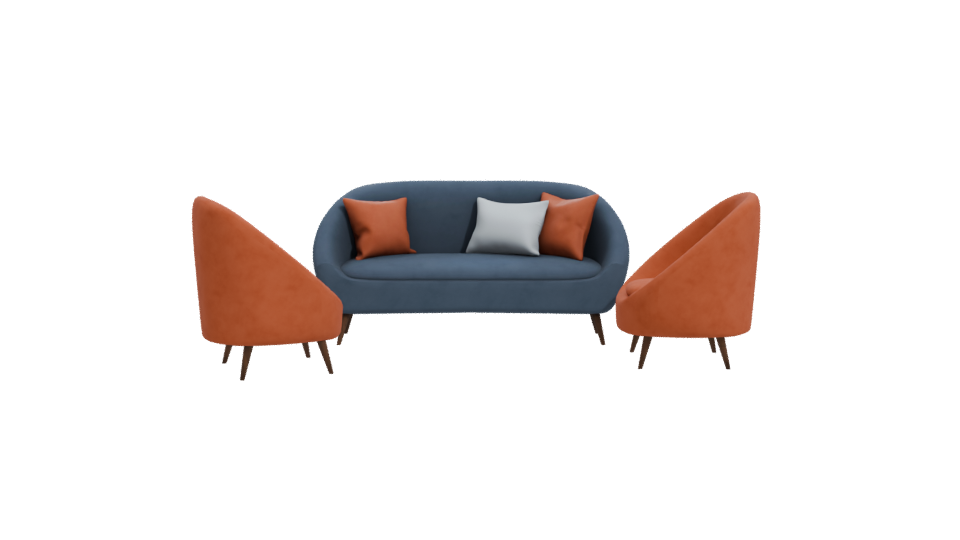 Stylish Modern Sofa Set 3D - Professional 3D Model Render 11