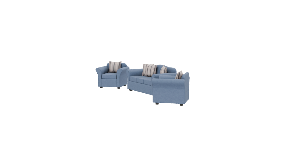 Stylish Fabric Sofa Set 3D Model - Professional 3D Model Render 13