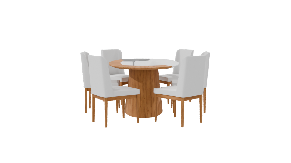 Modern Round Dining Table 3D - Professional 3D Model Render 8