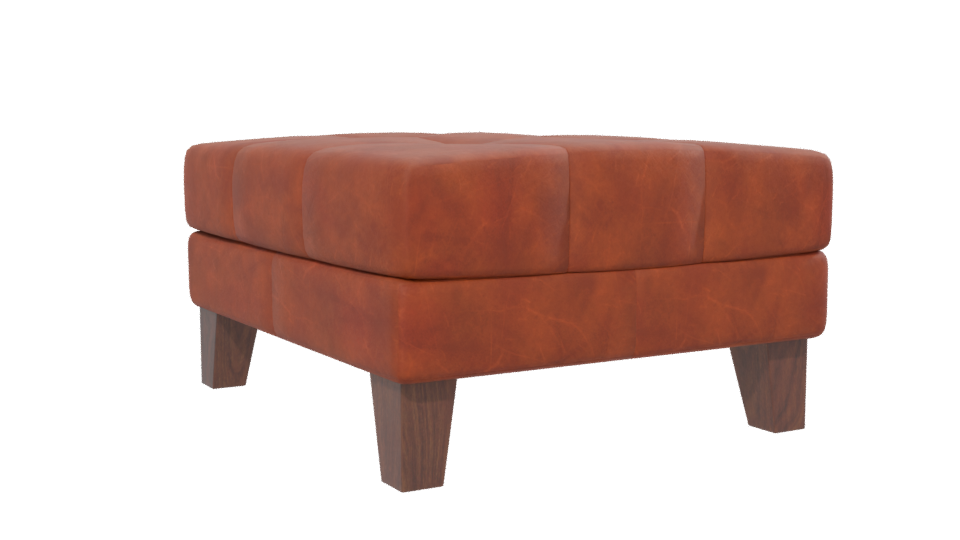 Stylish Leather Ottoman 3D Model - Professional 3D Model Render 13