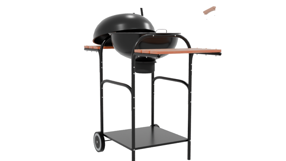 Stylish Outdoor BBQ Grill Model - Professional 3D Model Render 13