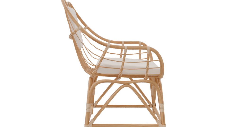 Stylish Rattan Lounge Chair 3D - Professional 3D Model Render 8