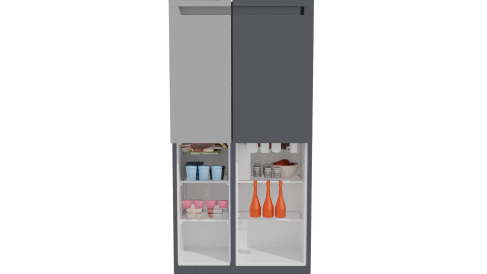 Sleek Black Refrigerator Model 3D - Professional 3D Model Render 11