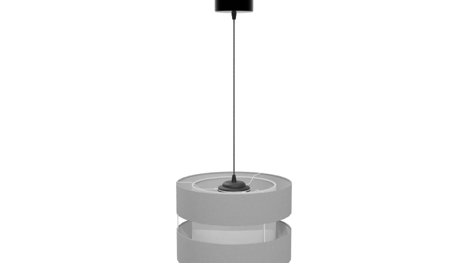 Gray Hanging Fabric Lamp 3D - Professional 3D Model Render 5