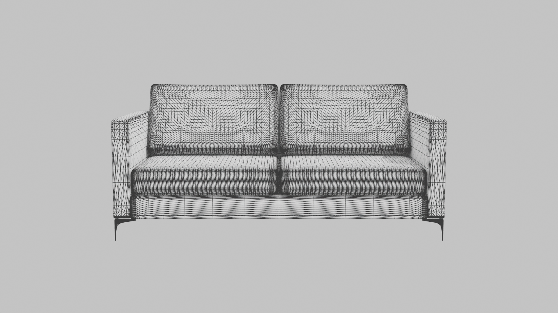 Modern Gray Sofa 3D Model - Professional 3D Model Render 16