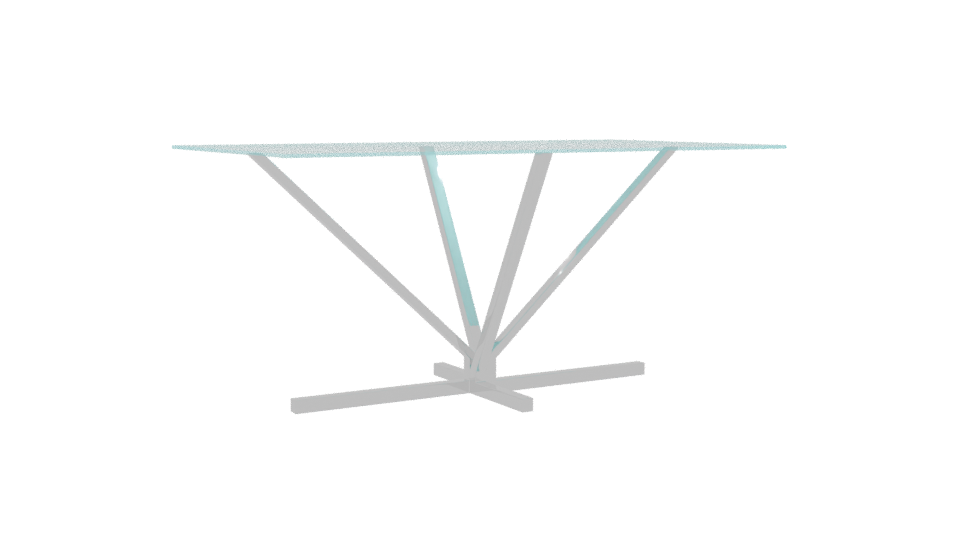 Stylish Modern Glass Table 3D - Professional 3D Model Render 10