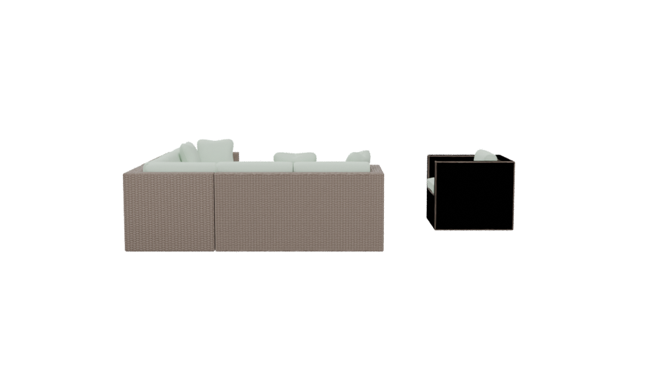 Saigon Terrace Sectional Sofa Set 3D - Professional 3D Model Render 5