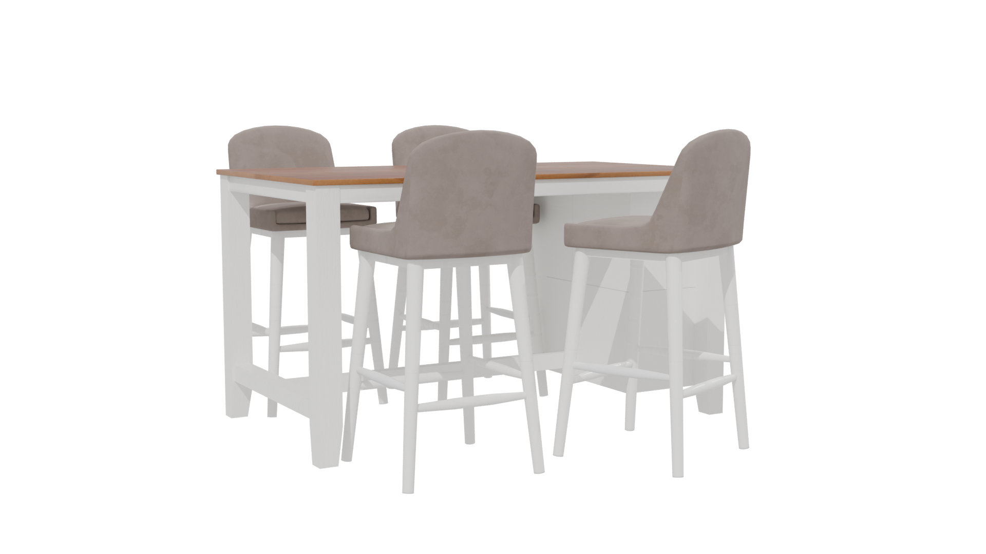 Stylish Modern Bar Table Set 3D Model - Professional 3D Model Render 13