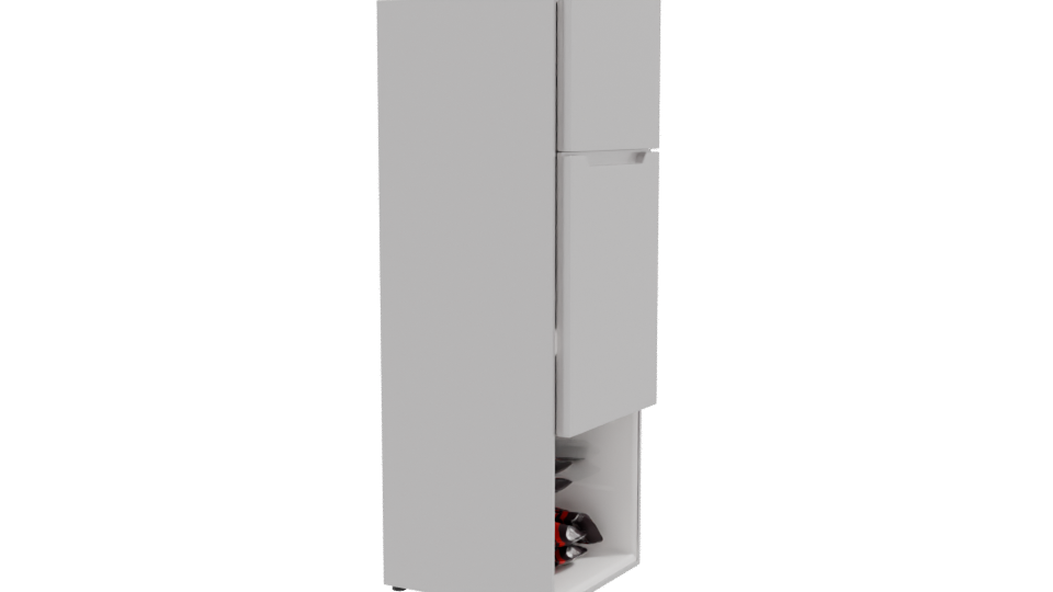 Sleek Stainless Steel Refrigerator 3D Model - Professional 3D Model Render 9