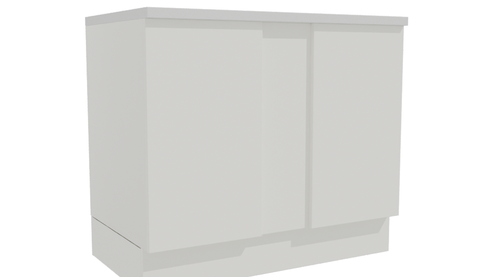 Minimalist Cabinet Storage Unit 3D - Professional 3D Model Render 10