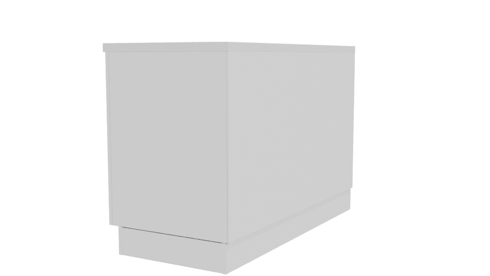 Contemporary Wooden Counter Model - Professional 3D Model Render 3