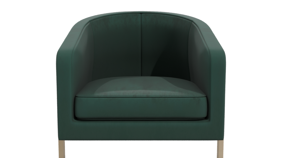 Stylish Green Accent Chair 3D - Professional 3D Model Render 11