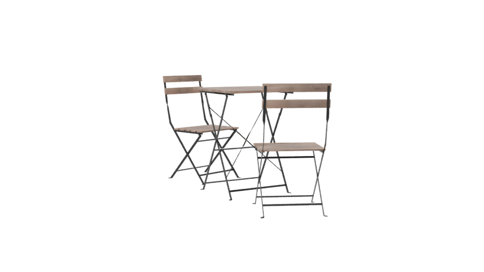 Stylish Outdoor Bistro Table and Chairs Set 3D Model - Professional 3D Model Render 7