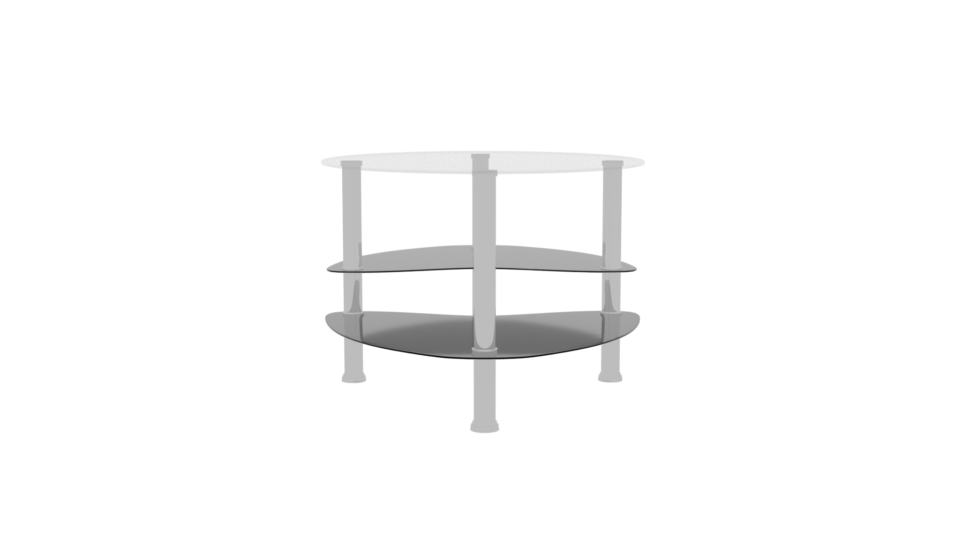 Black Modern Center Table 3D - Professional 3D Model Render 2