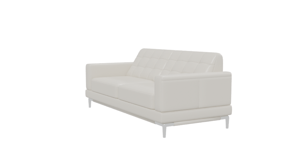 Contemporary White Sofa Model - Professional 3D Model Render 13