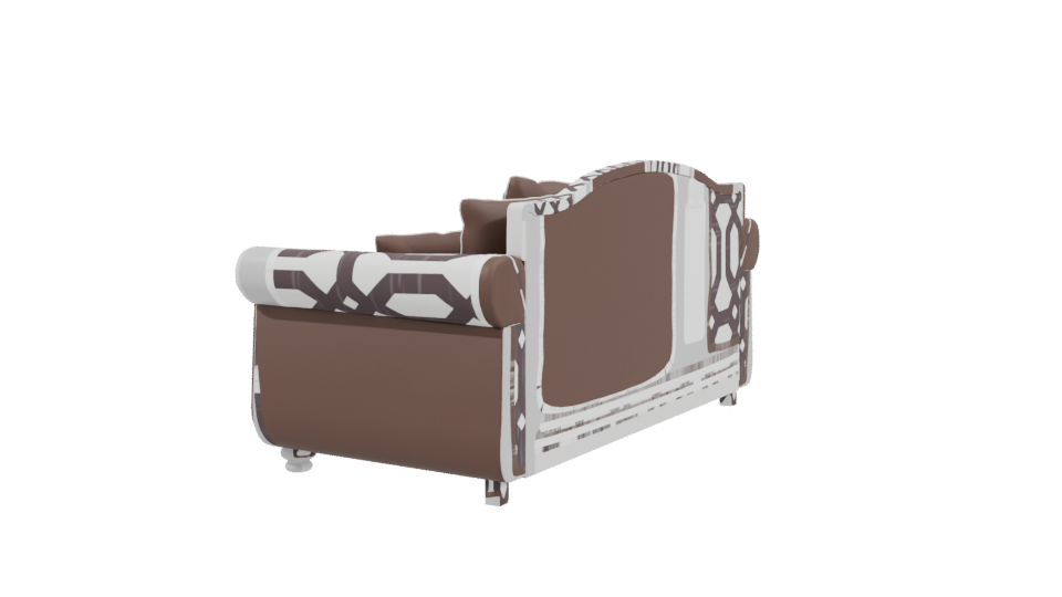 Elegant Vintage Sofa 3D Model - Professional 3D Model Render 3