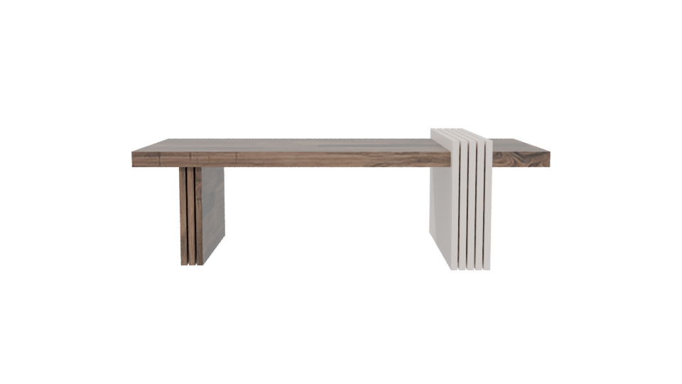 Contemporary Wooden Coffee Table 3D - Professional 3D Model Render 5