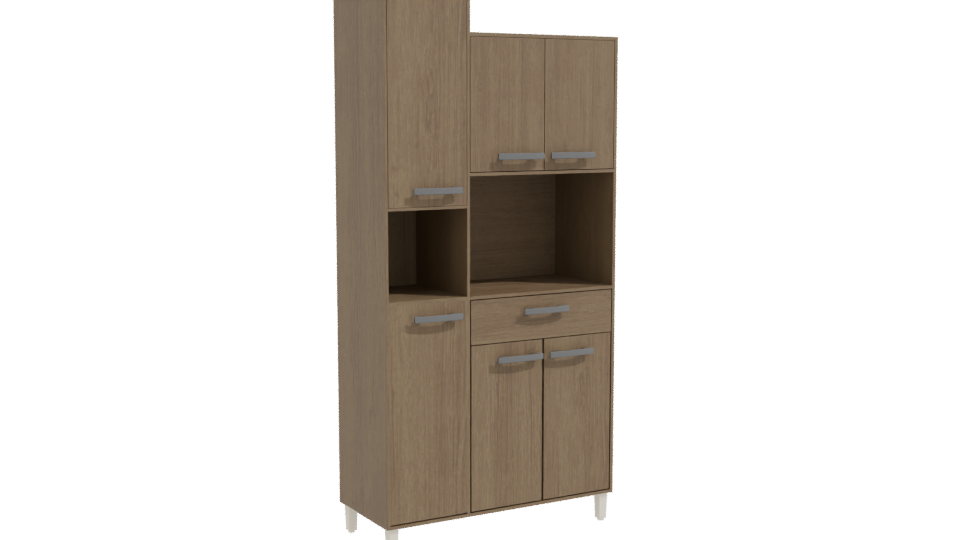 Modern Wooden Cabinet Model 3D - Professional 3D Model Render 10