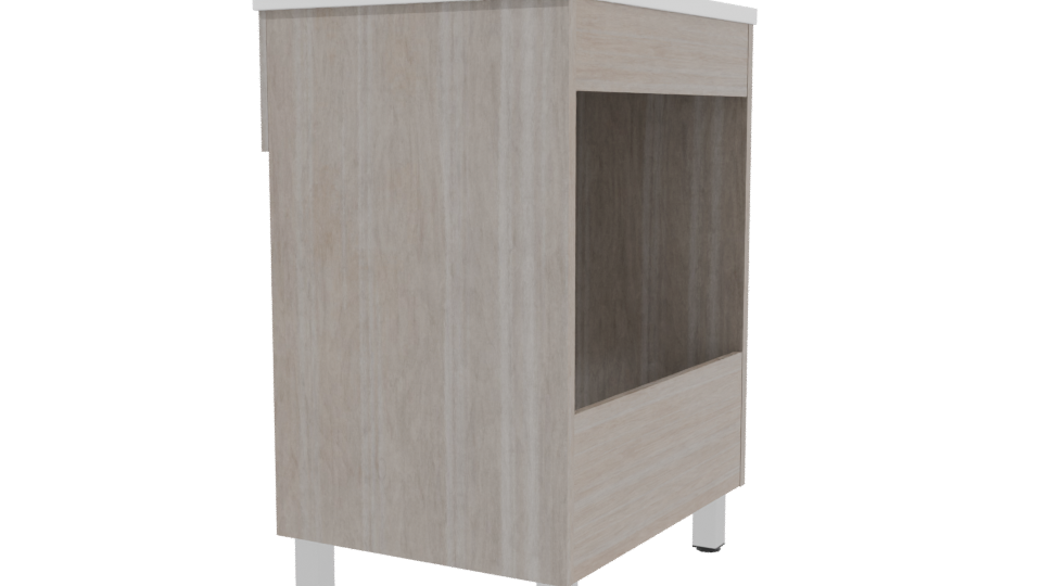 Contemporary Wooden Storage Cabinet 3D Model - Professional 3D Model Render 3