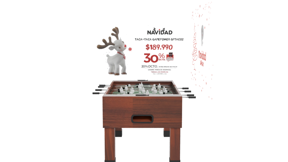 Foosball Table 3D Model - Professional 3D Model Render 11