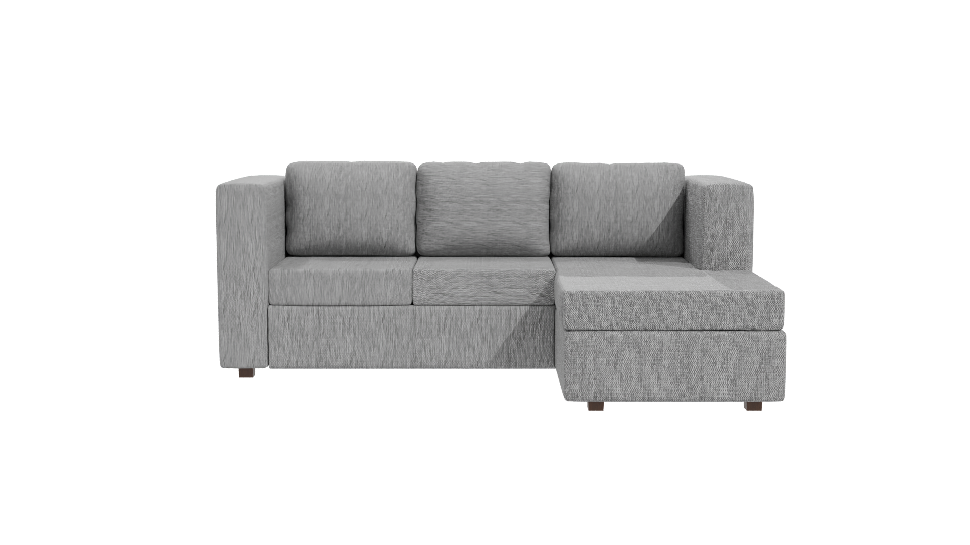 Contemporary L-Shaped Fabric Sofa 3D Model - Professional 3D Model Render 11