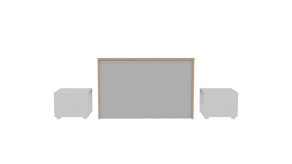 Stylish Modern Bed Set 3D Model - Professional 3D Model Render 5