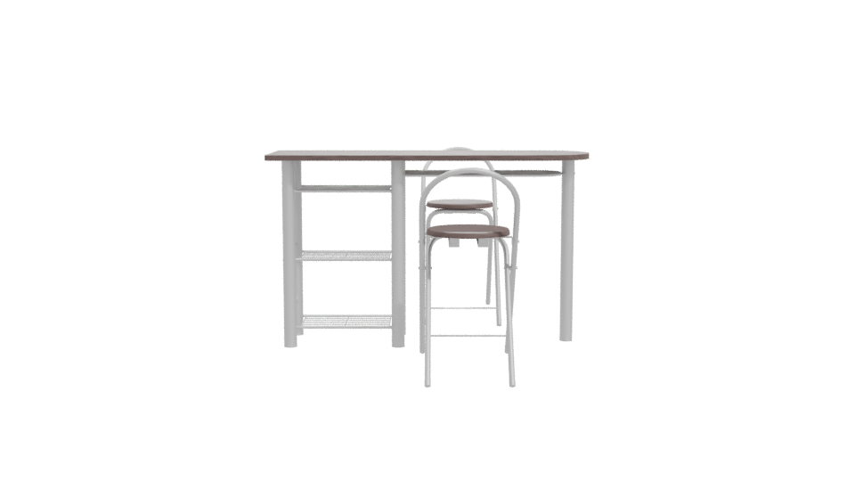 Stylish Modern Bar Table with Stools 3D Model - Professional 3D Model Render 11