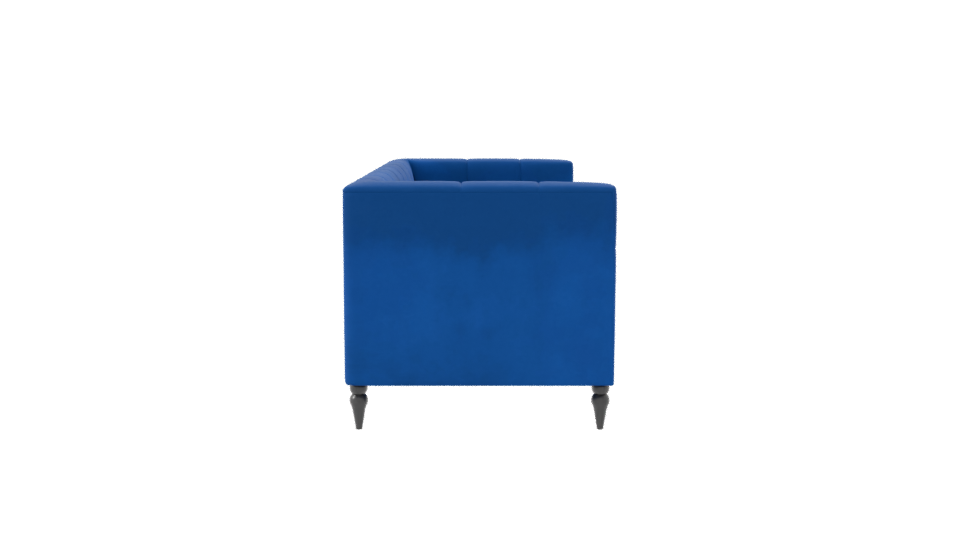 Contemporary Blue Fabric Sofa 3D Model - Professional 3D Model Render 8
